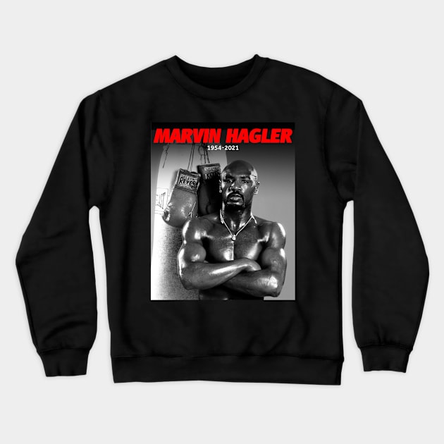 RIP marvin hagler 1954-2021 Crewneck Sweatshirt by Brown777